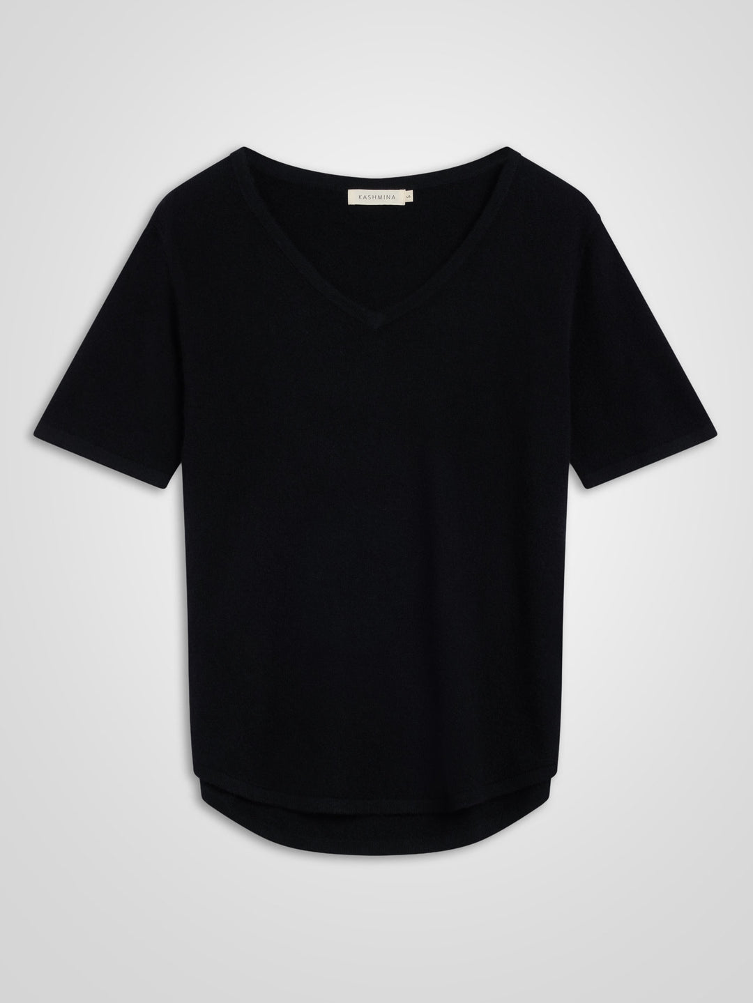 T-shirt i kashmir "Iben" - sort