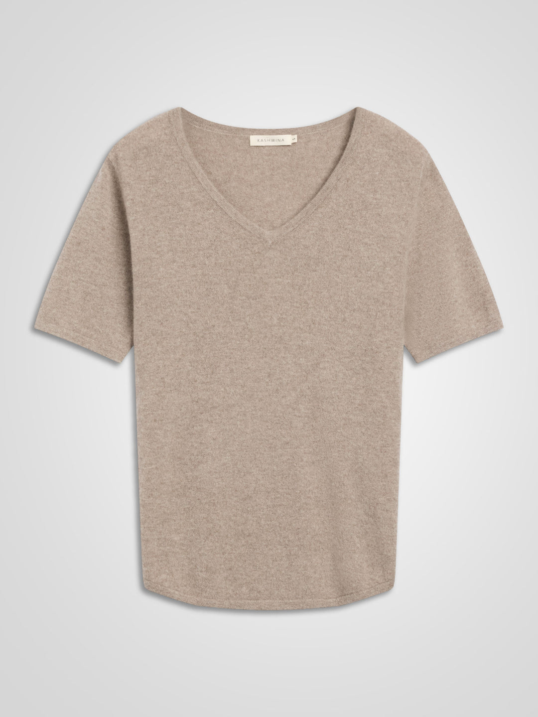 T-shirt i kashmir "Iben" - toast