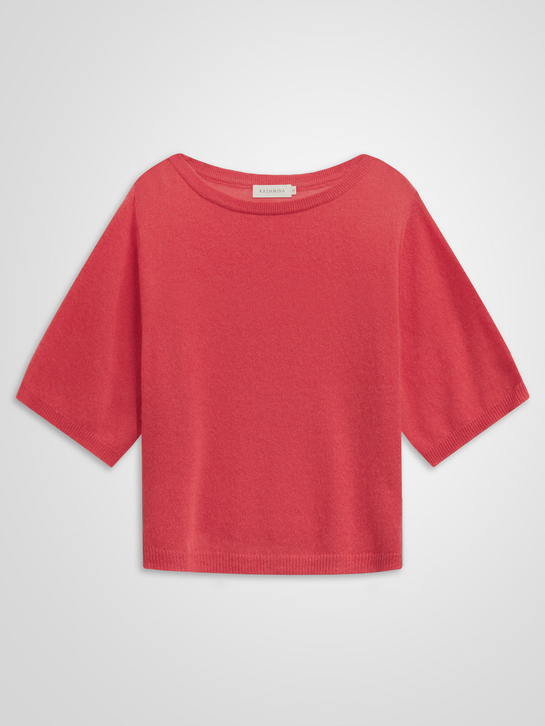 Kashmirtop "Vaar" i 100% ren cashmere. Norsk design fra Kashmina. Farge; Coral.