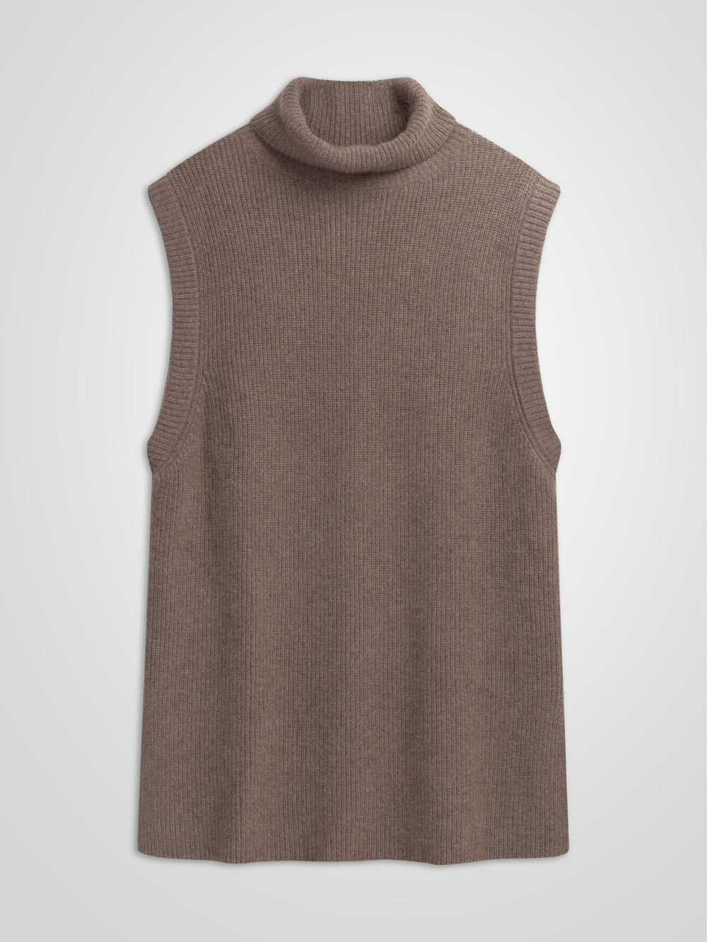 Kashmirvest "Vedis" i 100% ren kasjmirull, cashmere. Norsk design fra Kashmina. Farge: Dark toast.