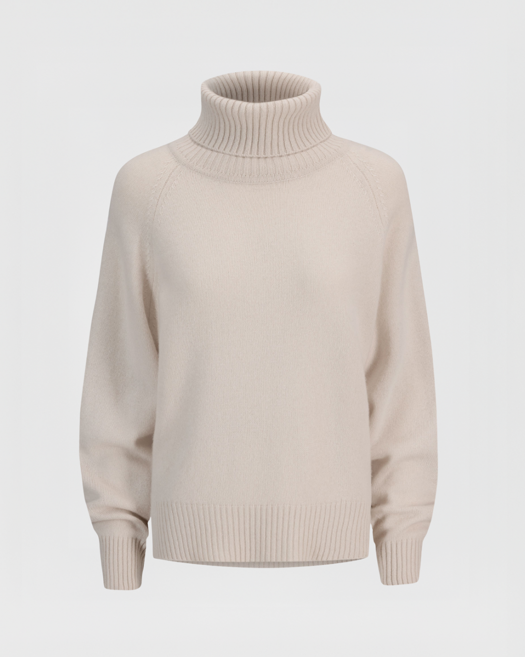 Kashmirgenser med høy hals "Milano" - cream