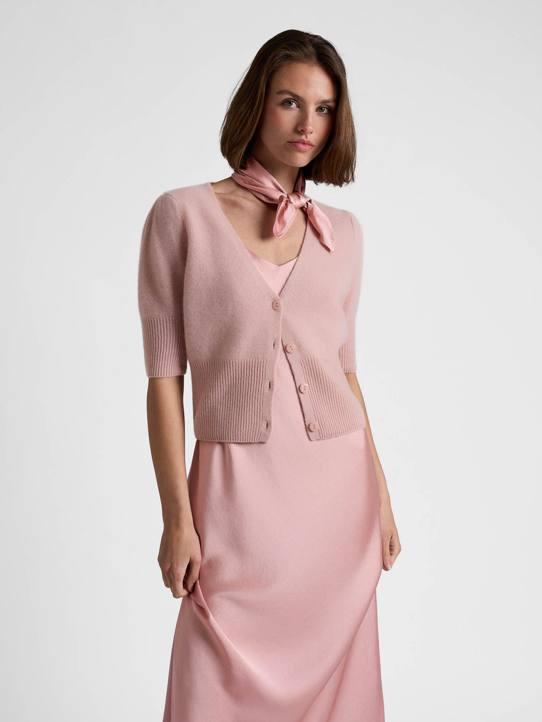 Silkekjole "Dahlia" - Dusty rose