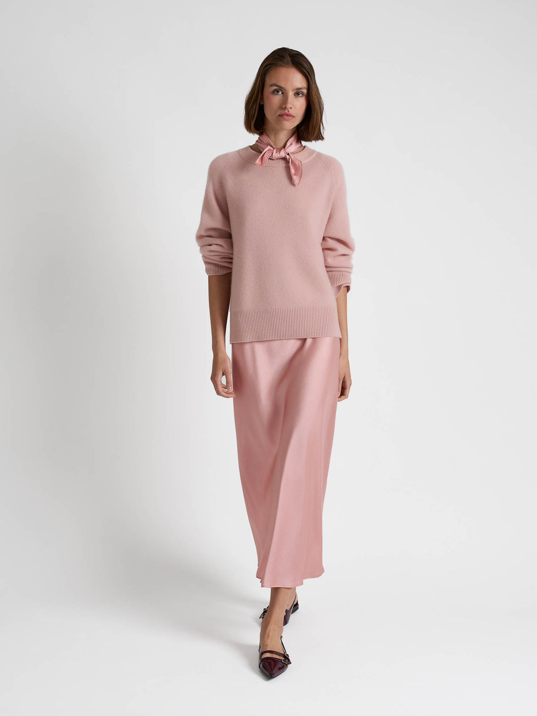 Silkekjole "Dahlia" - Dusty rose