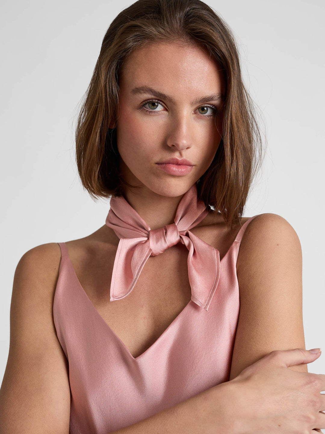 Silkeskjerf "Anemone" - Dusty rose