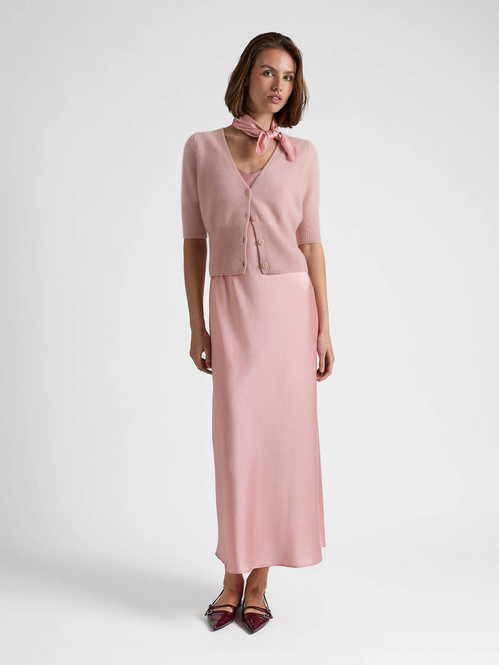Silkeskjerf "Anemone" - Dusty rose