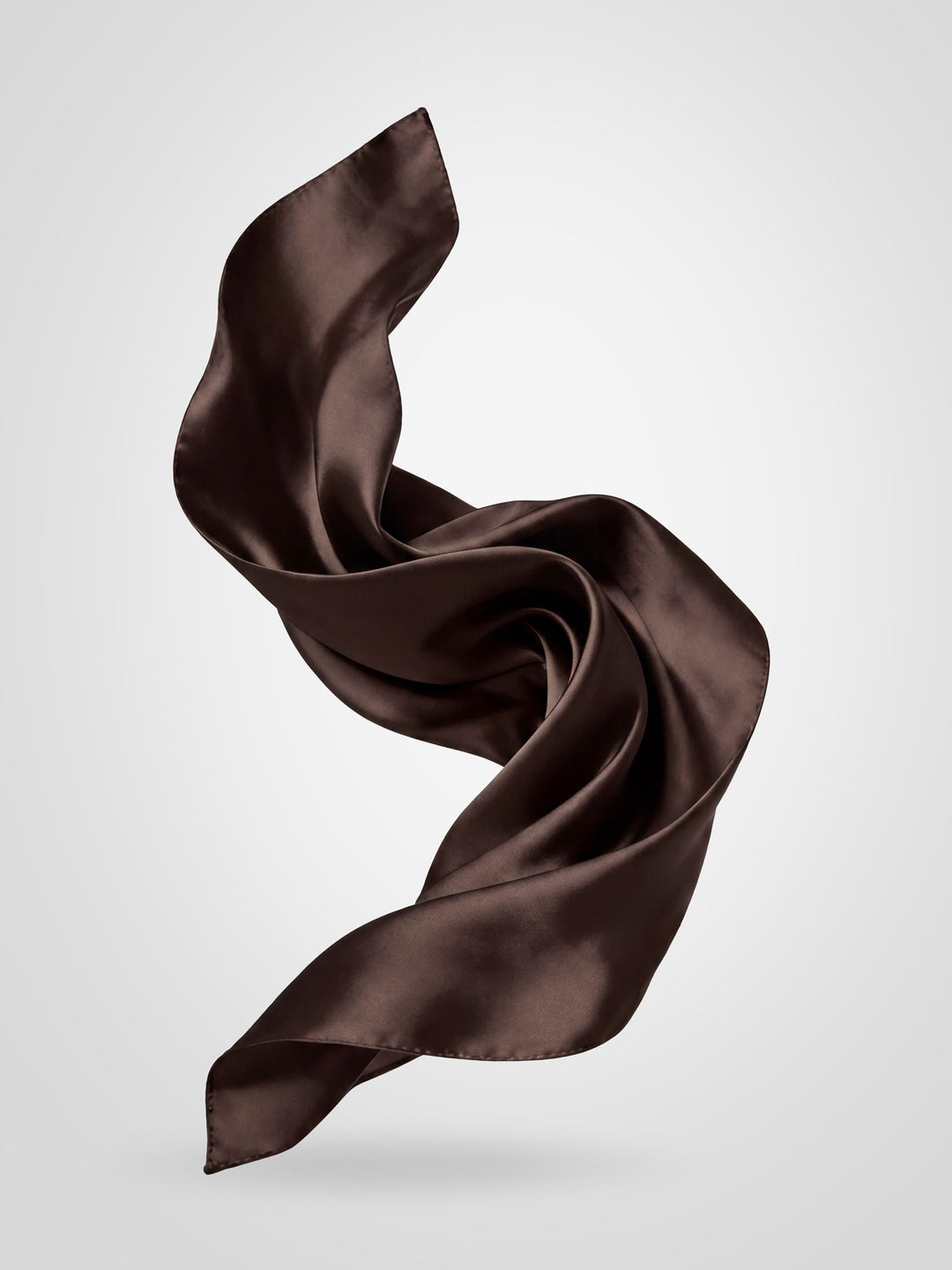 Silkeskjerf "Anemone" - Chocolate