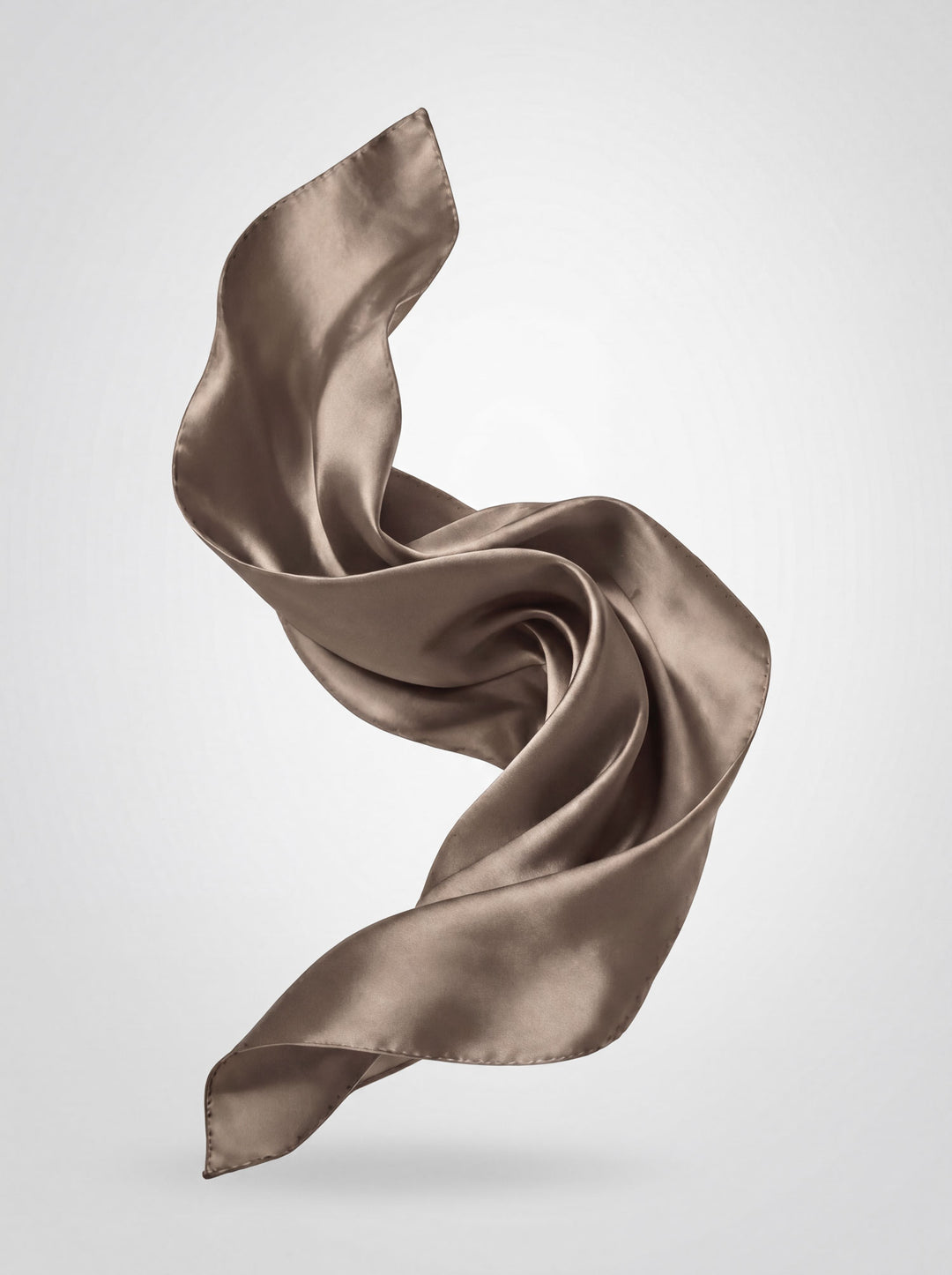 Silkeskjerf "Anemone" - Taupe