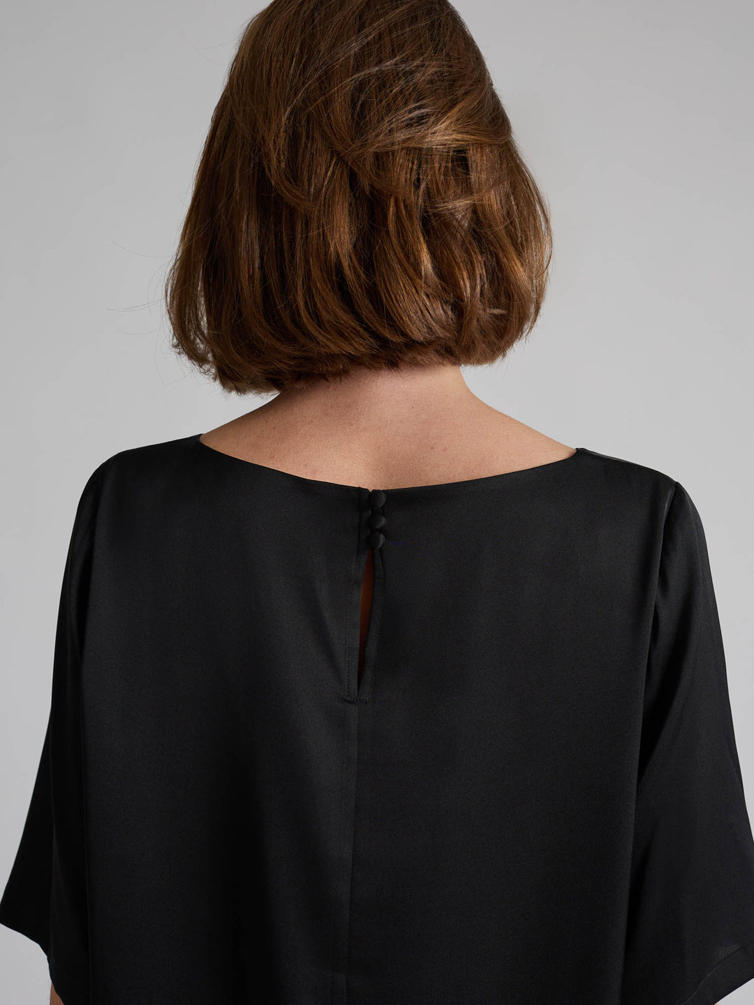 Silkebluse "Viola" - Sort