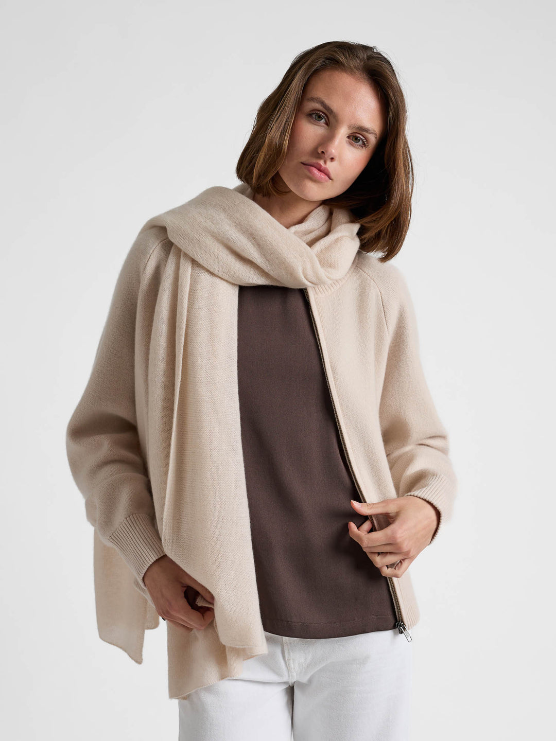 Silkebluse "Viola" - Chocolate