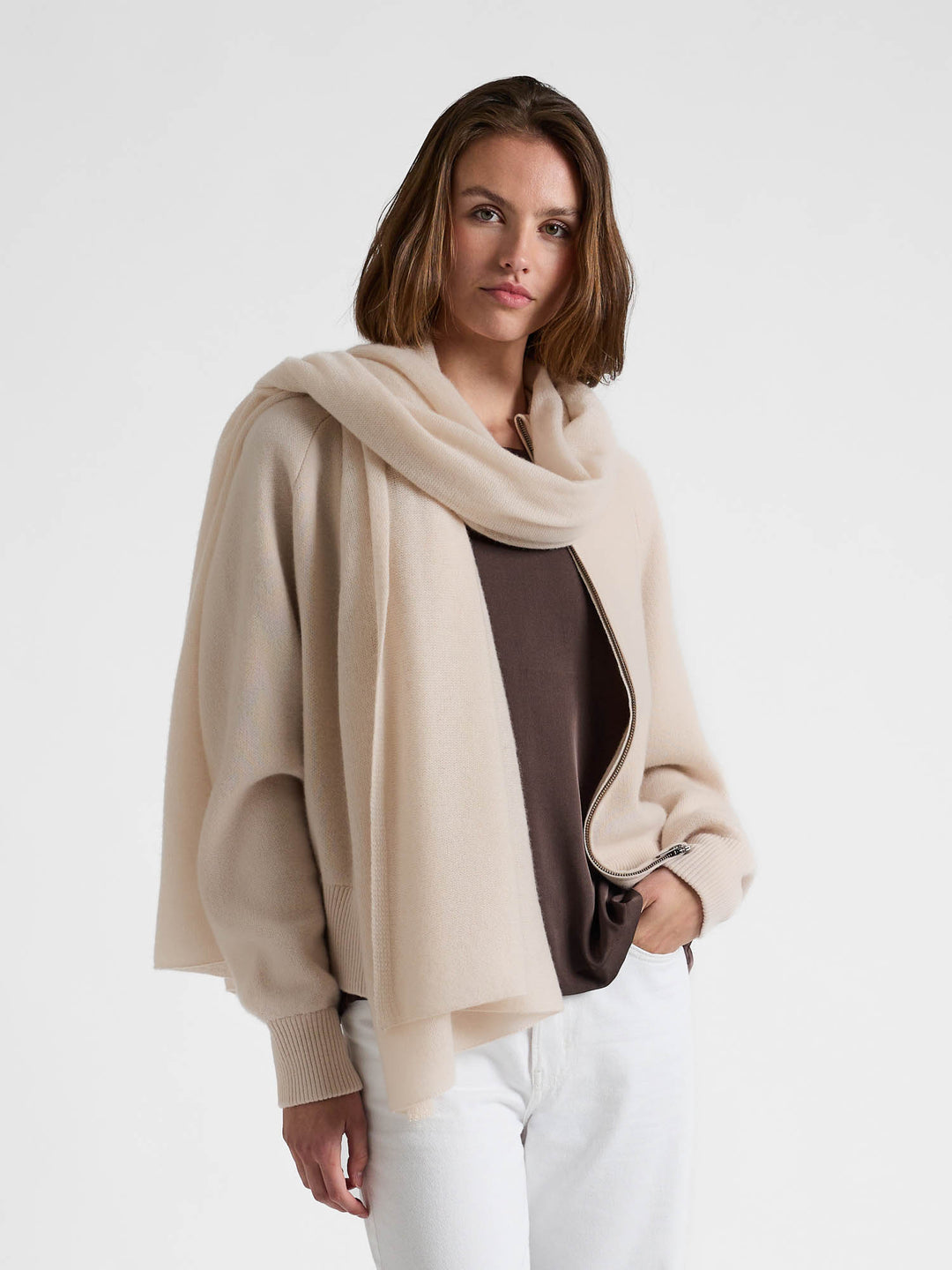 Silkebluse "Viola" - Chocolate