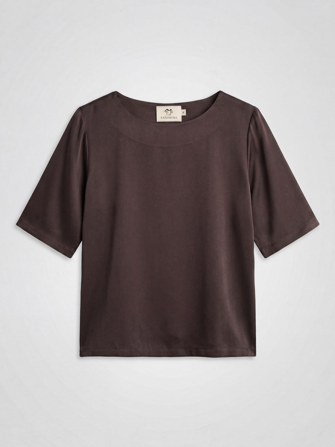 Silkebluse "Viola" - Chocolate