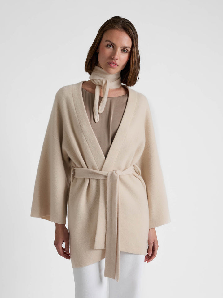 Silkebluse "Viola" - Taupe