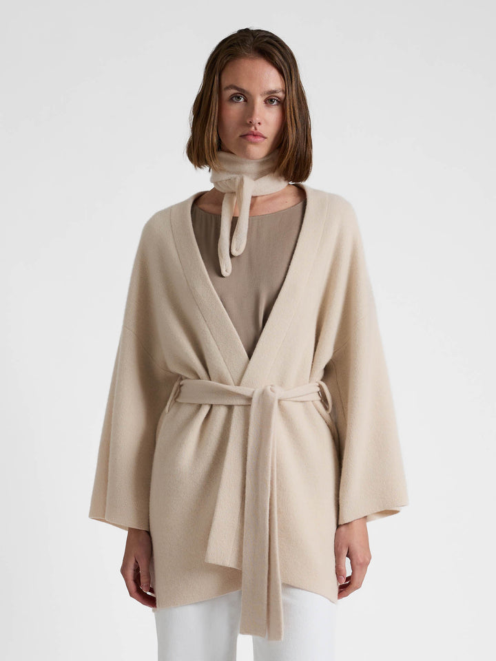 Silkebluse "Viola" - Taupe