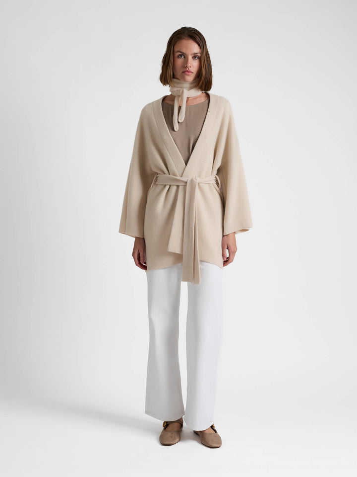 Silkebluse "Viola" - Taupe