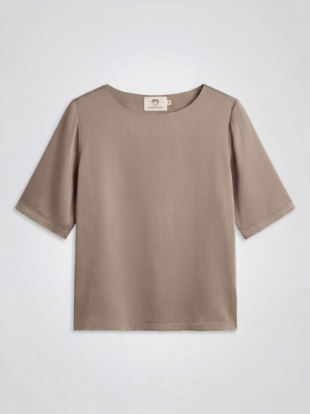 Silkebluse "Viola" - Taupe