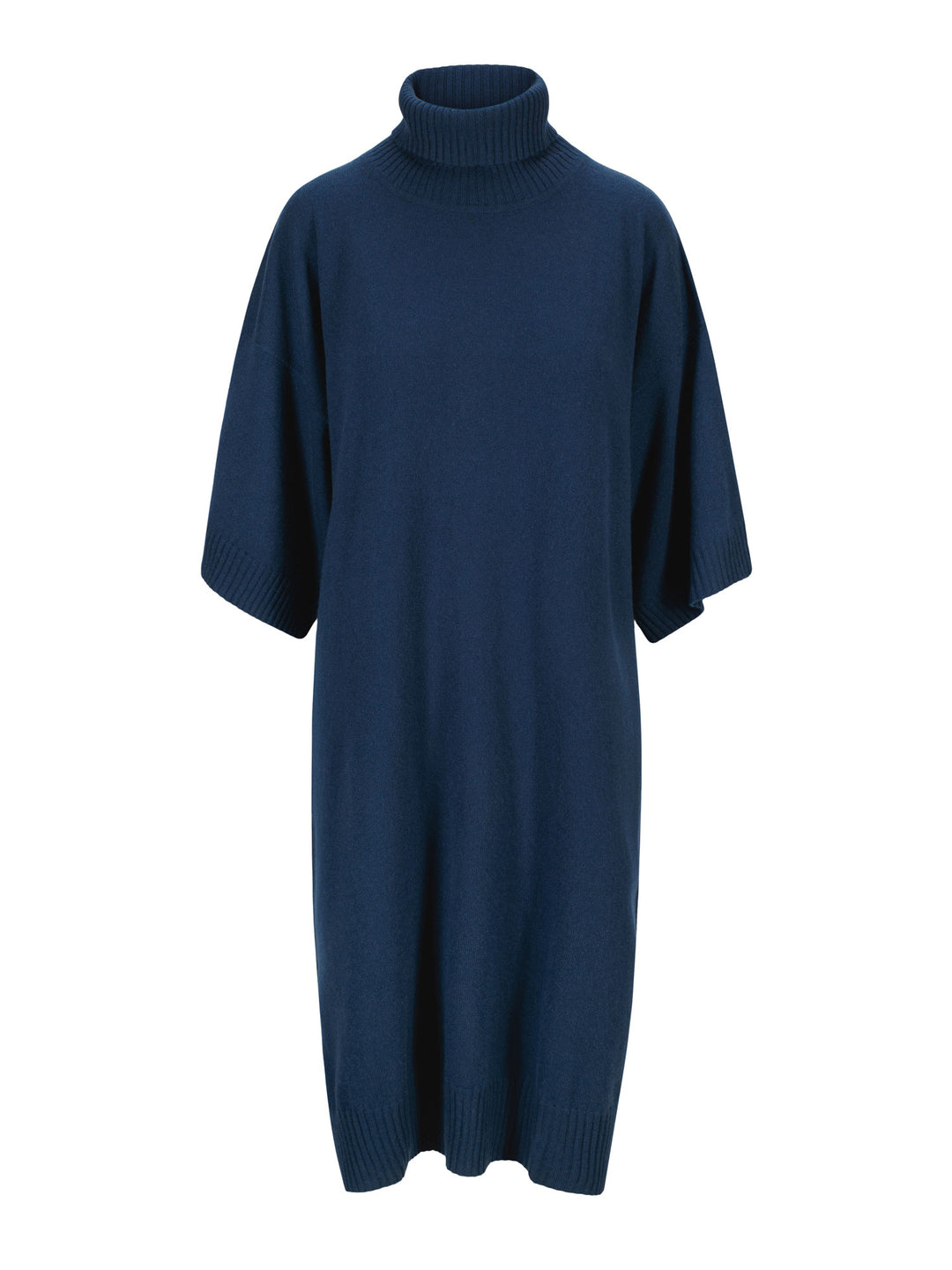 Kashmirkjole Breeze strikket i 100% kashmir, ullkjole fra Kashmina i mountain blue, blå kjole