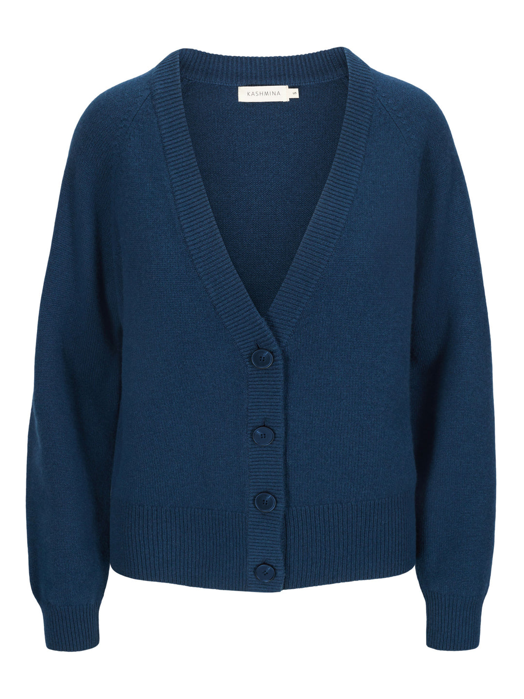 Kashmircardigan "Eir" mountain blue. 100%  kashmir fra norske Kashmina