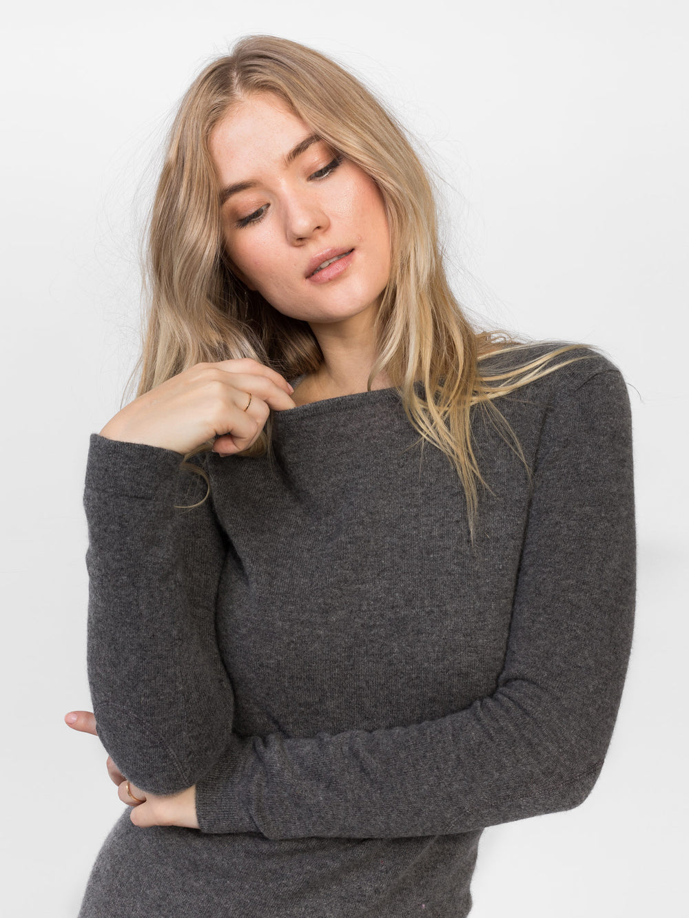 Kashmirkjole med lange ermer, 100% cashmere