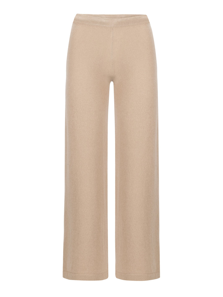 Kashmir ullbukse "Classic pants" fra Kashmina i 100% kashmir ull. Farge: sandfarget. Norsk design fra Kashmina.