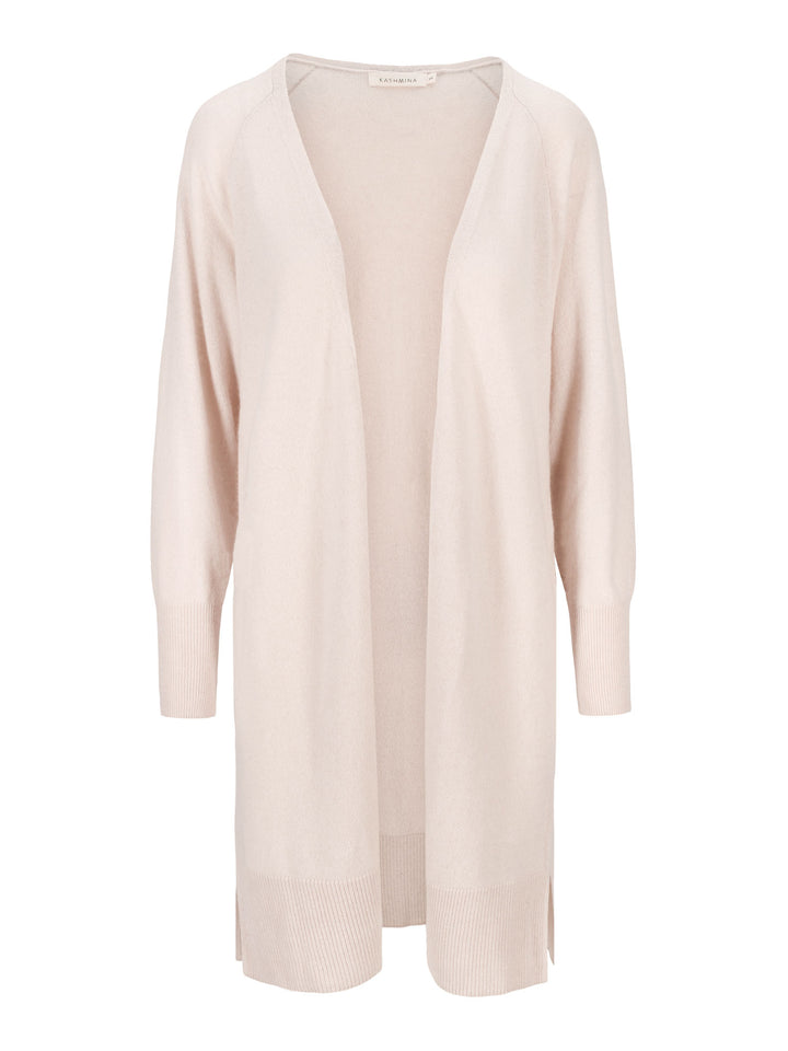 Kashmircardigan "flow knee" i 100% kashmir fra Kashmina