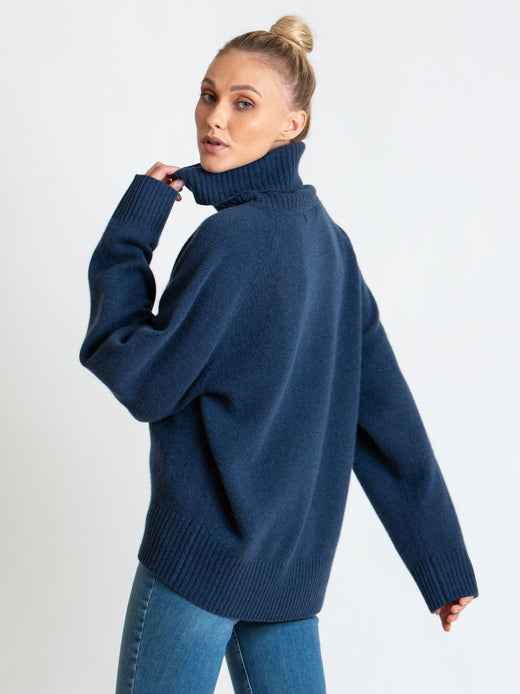 kashmirgenser milano i 100% kashmir fra Kashmina, mountain blue