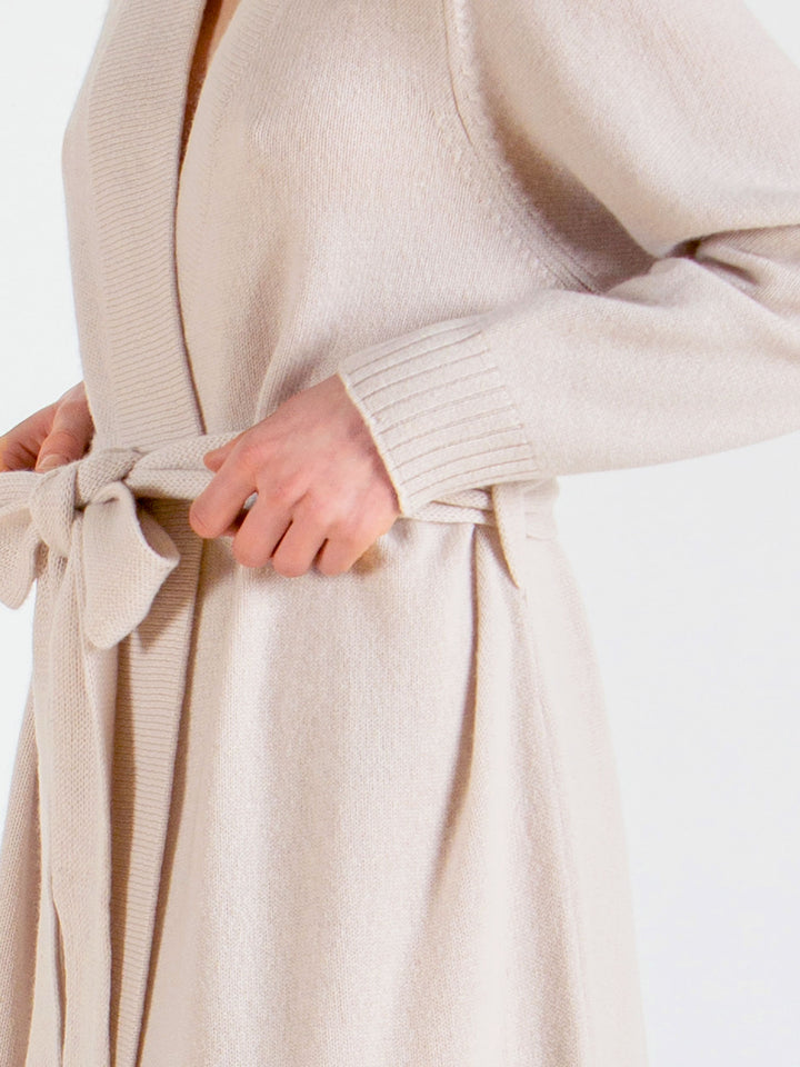 morgenkåpe i 100% kashmir fra Kashmina, comfort robe perlemor